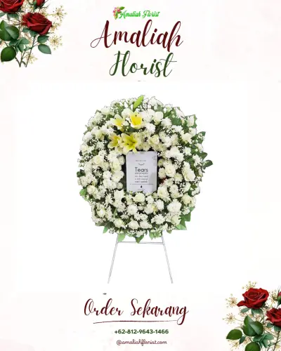 Krans Bunga Duka Cita di Sumuradem Timur